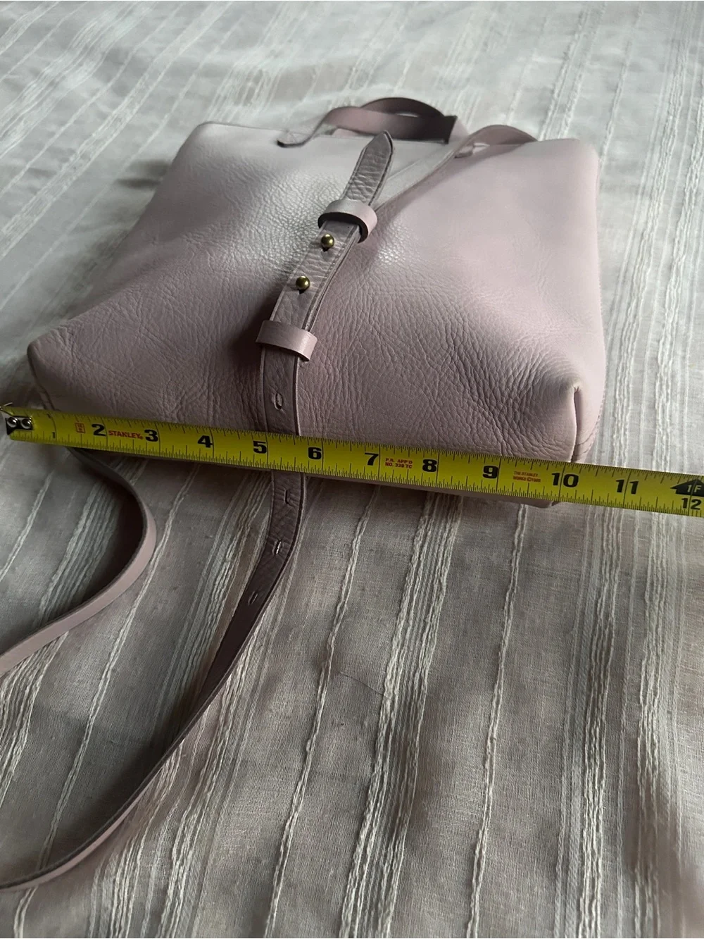 MADEWELL Zip-Top Transport Blush Pink Leather Crossbody Bag
